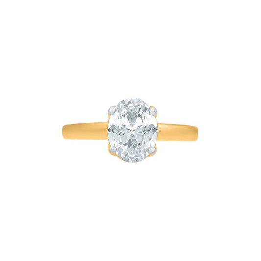 The Classic Oval 2ct Moissanite Solitaire Ring