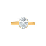 The Classic Oval 2ct Moissanite Solitaire Ring