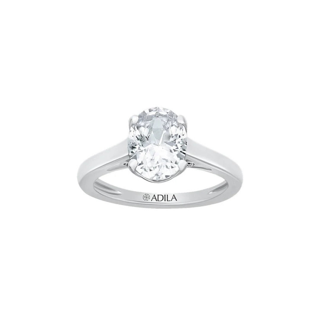 The Classic Oval 2ct Moissanite Solitaire Ring
