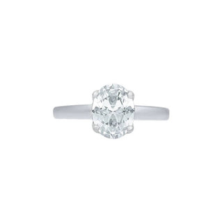 The Classic Oval 2ct Moissanite Solitaire Ring