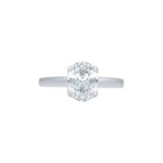 The Classic Oval 2ct Moissanite Solitaire Ring