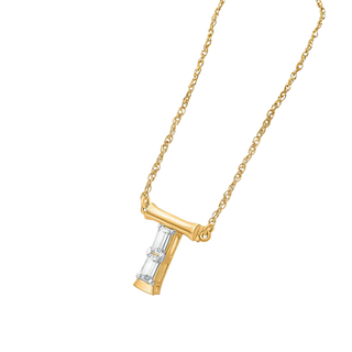 Tanya Initial 'T' Moissanite Necklace