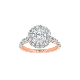 The Halo Round Moissanite Ring