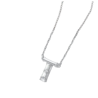 Tanya Initial 'T' Moissanite Necklace