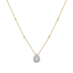 Eira Pear Halo Moissanite Necklace