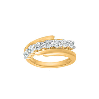 Bridge Band Moissanite Ring