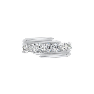 Bridge Band Moissanite Ring