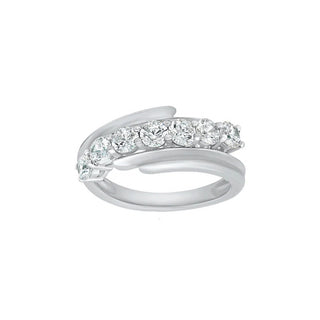 Bridge Band Moissanite Ring