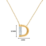 Diva Initial 'D' Moissanite Necklace