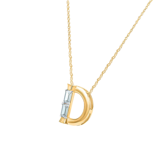 Diva Initial 'D' Moissanite Necklace