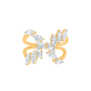 Trendy Marquise Shape Moissanite Ring