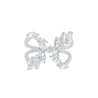Trendy Marquise Shape Moissanite Ring