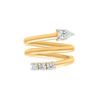 Serpentine Swirl Moissanite Ring