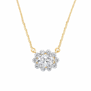 Oval Diana Moissanite Necklace