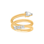Serpentine Swirl Moissanite Ring
