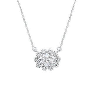 Oval Diana Moissanite Necklace