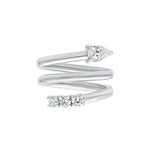 Serpentine Swirl Moissanite Ring