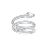 Serpentine Swirl Moissanite Ring
