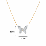 Elan Butterfly Silver Moissanite Necklace