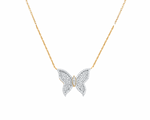 Elan Butterfly Silver Moissanite Necklace