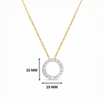 Chandini Circle 0.50ct Moissanite Silver Pendant