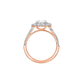 The Halo Round Moissanite Ring