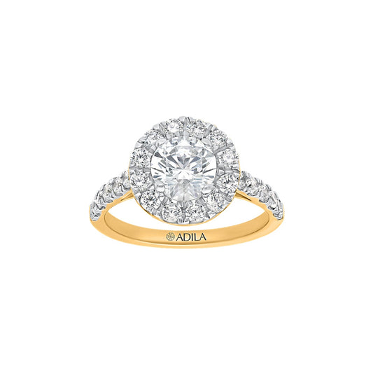 The Halo Round Moissanite Ring