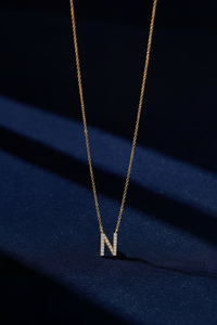 Adila Jewels — Initial N Necklace, Architectural Sunlight